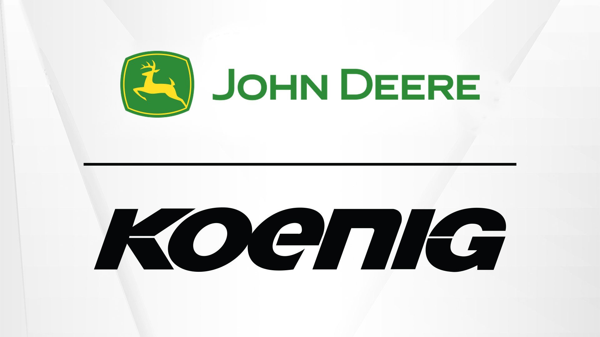 John Deere and Koenig Equipment logos