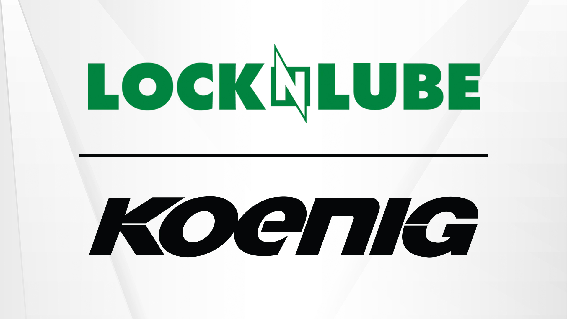 LockNLube and Koenig Equipment logos
