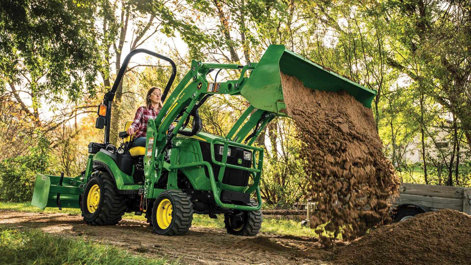 John Deere 1025R Compact Tractor Package with 120R Loader