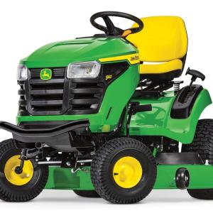 Studio image with a side view of the S140 Lawn tractor